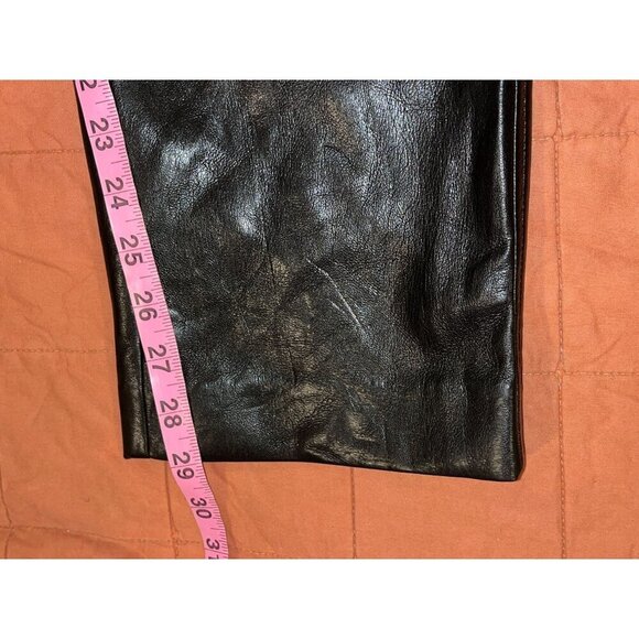 Babaton Black High Rise Faux Leather Straight-Leg Pants Women's Size 4 - Picture 9 of 11